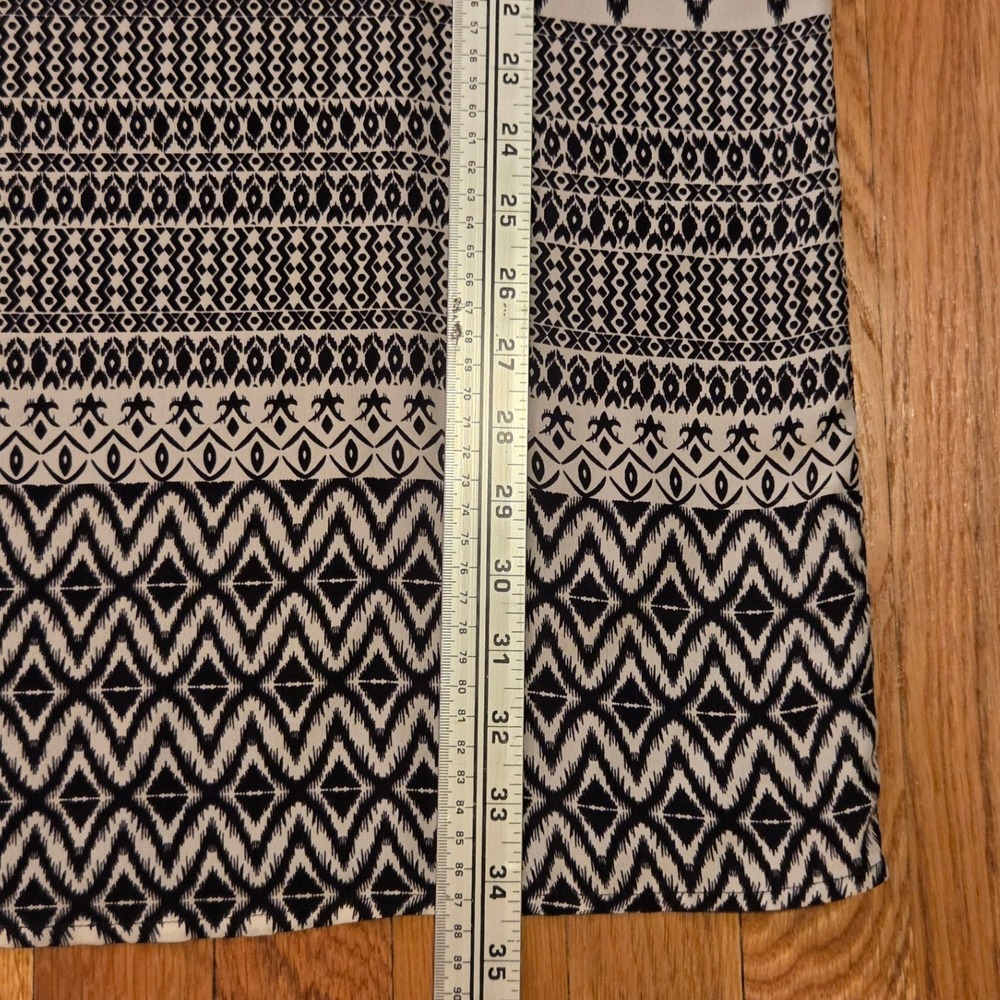 Piperlime Collection SILK Black+White Ikat Geometric Mod Shift Dress NWT Sz S - Picture 9 of 9